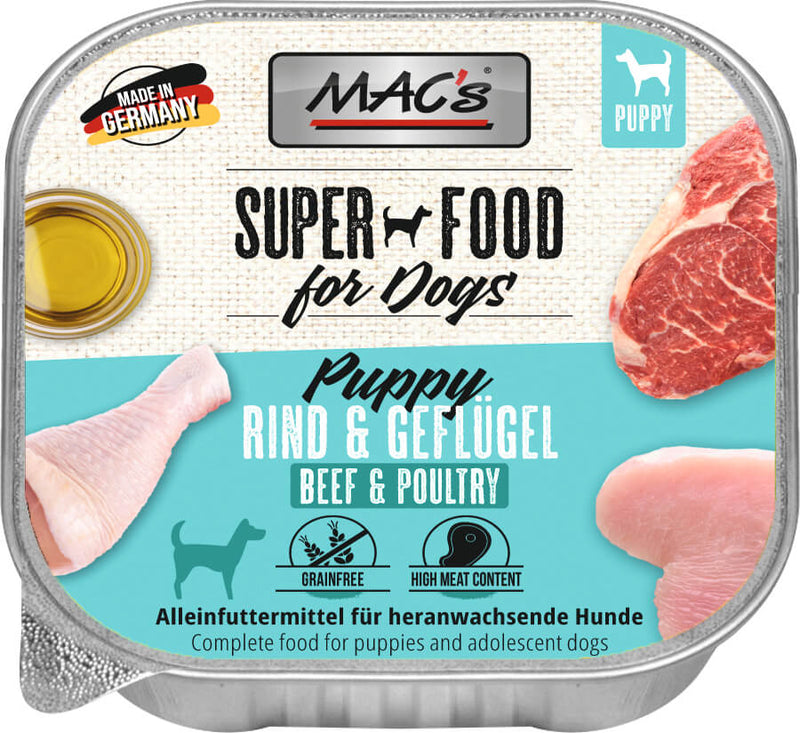 Hrana umeda caini MAC's Puppy, vita pasare, 150g, caini in crestere image 0