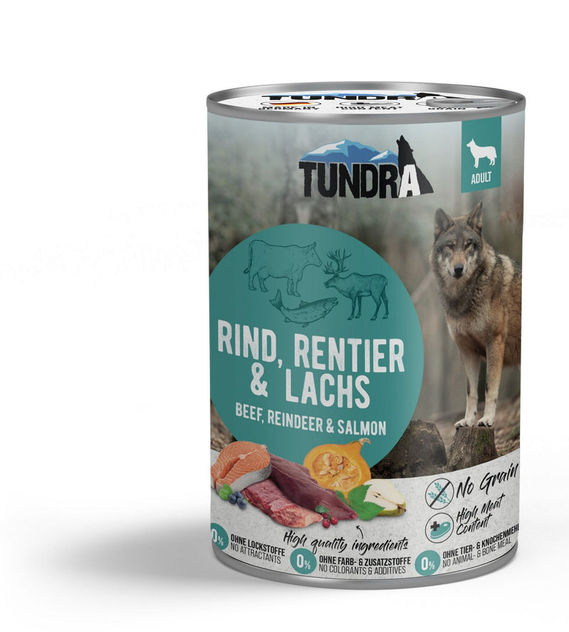 Hrana umeda caini TUNDRA 651, vita, ren, somon, 400g, Adult All Breed image 0