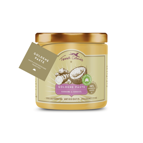 Supliment imunitate caini Terra Canis Golden Paste 250ml, turmeric, ulei cocos, bio image 0