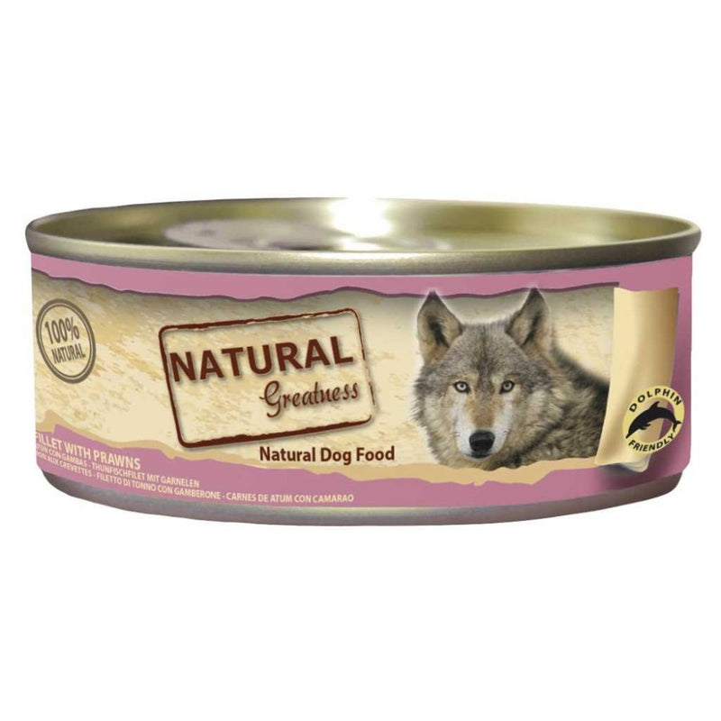 Hrana umeda caini Natural Greatness 3JTCM, 55% ton, 15% creveti, 75% umiditate, 156g image 0
