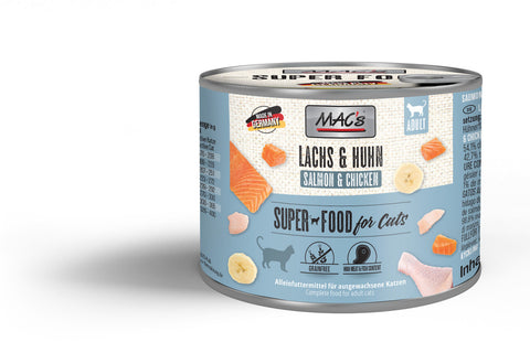 Hrana umeda pisici MAC's 804, somon pui, fara cereale, 200g, ulei somon image 0