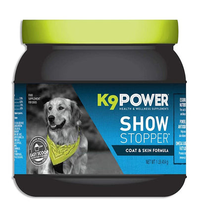 Hrana complementara caini K9 Power Show Stopper 04198, piele sanatoasa, blana stralucitoare, 0.454kg, pui