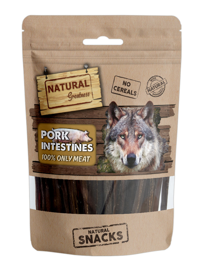 Snack Caini Natural Greatness NGDS019DP, intestine porc, hipoalergenic, 70g image 0