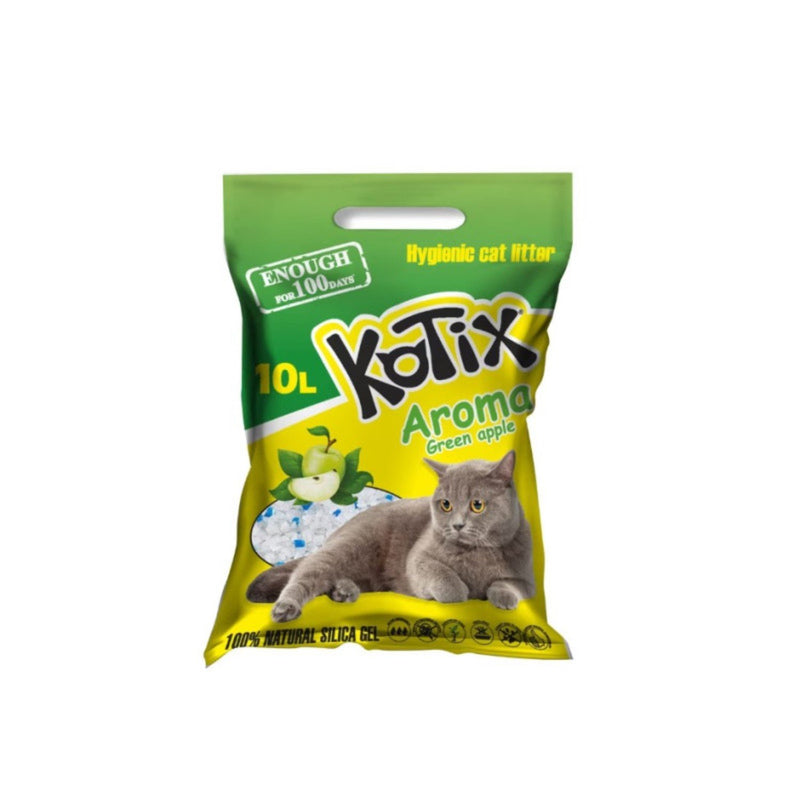 Silicat pentru pisici Kotix 10L absorbtie rapida biodegradabil fara praf image 0