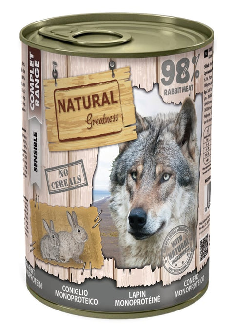Hrana umeda caini Natural Greatness Monoproteic Rabbit Recipe, 400g, iepure, hipoalergenica, fara cereale image 0