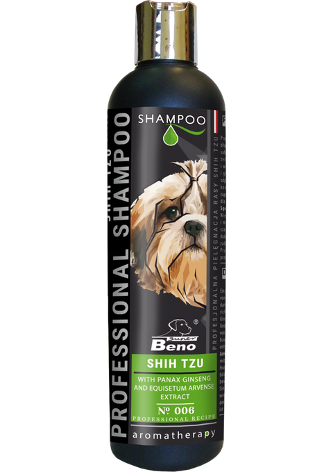 Sampon caini SuperBeno Shih-Tzu 250ML, ginseng, urzica, coada-calului, pH neutru image 0