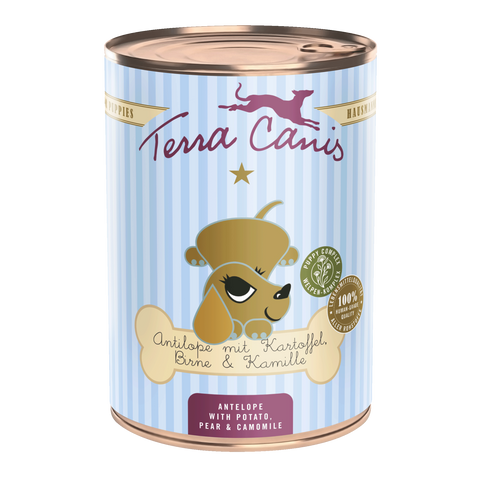 Hrana umeda caini Terra Canis Puppy Antilopa 400g, carne 50%, catelusi, ingrediente naturale image 0