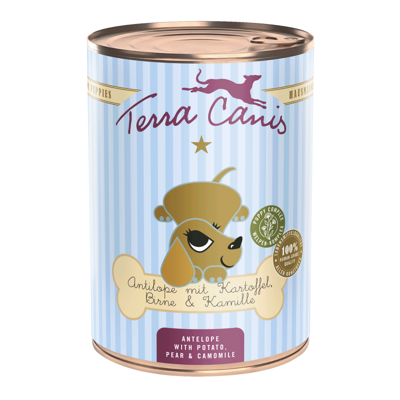 Hrana umeda caini Terra Canis Puppy Antilopa 400g, carne 50%, catelusi, ingrediente naturale image 0