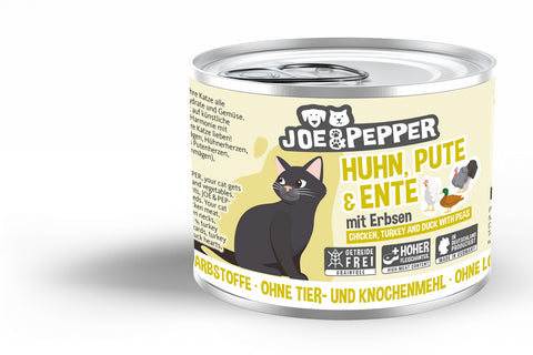 Hrana umeda pisici Joe &amp; Pepper C337, pui curcan rata, 200g, fara aditivi artificiali image 0