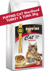 Hrana pisici PUFFINS Naturals 06143, Curcan Ton, 54% carne, Adult Sterilized, 2kg