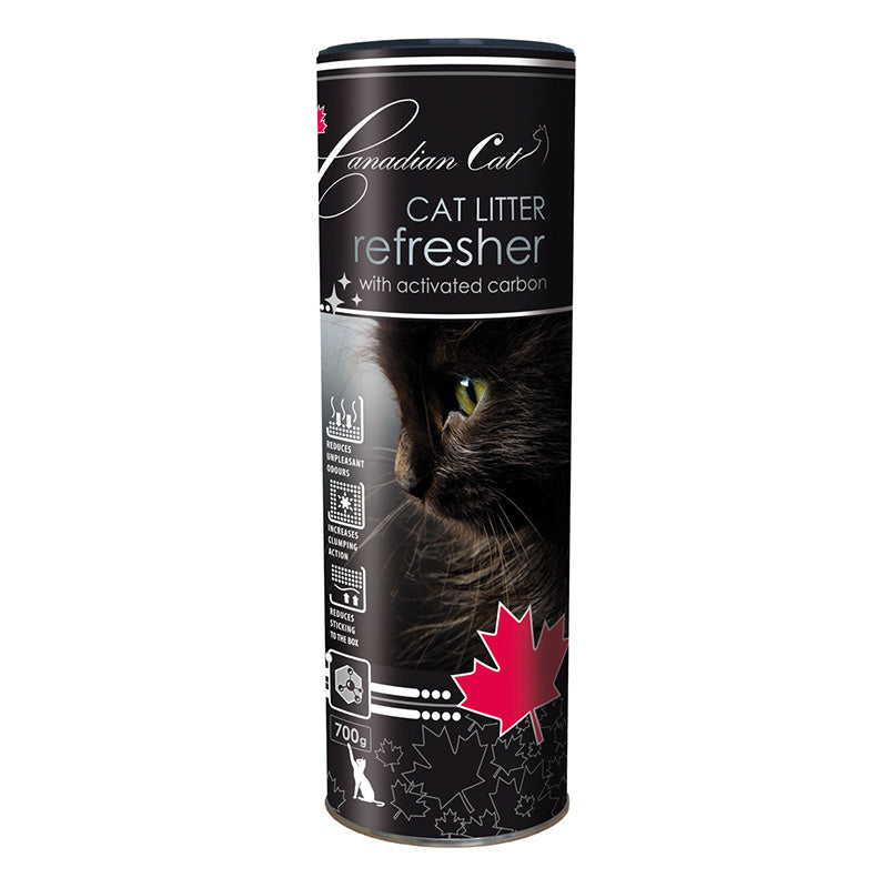 Dezodorizant litiera Canadian Cat REFRESHER CARBON, 0.7kg, cu bentonita, neutralizeaza mirosuri image 0