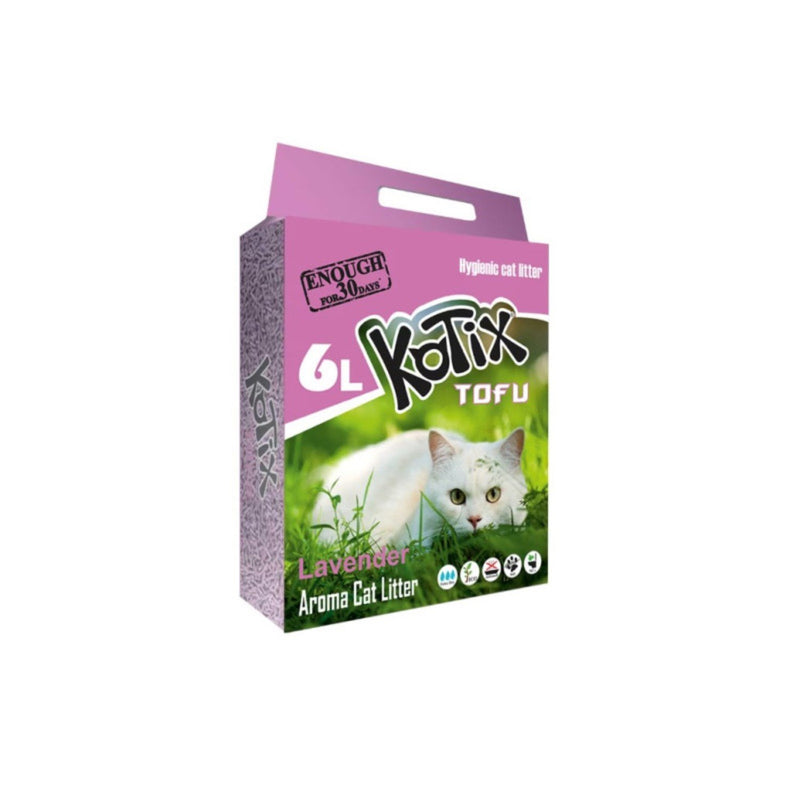 Nisip pisici KOTIX Tofu 05312, 2.5 kg, biodegradabil, lavanda, ultra-scazut praf image 0
