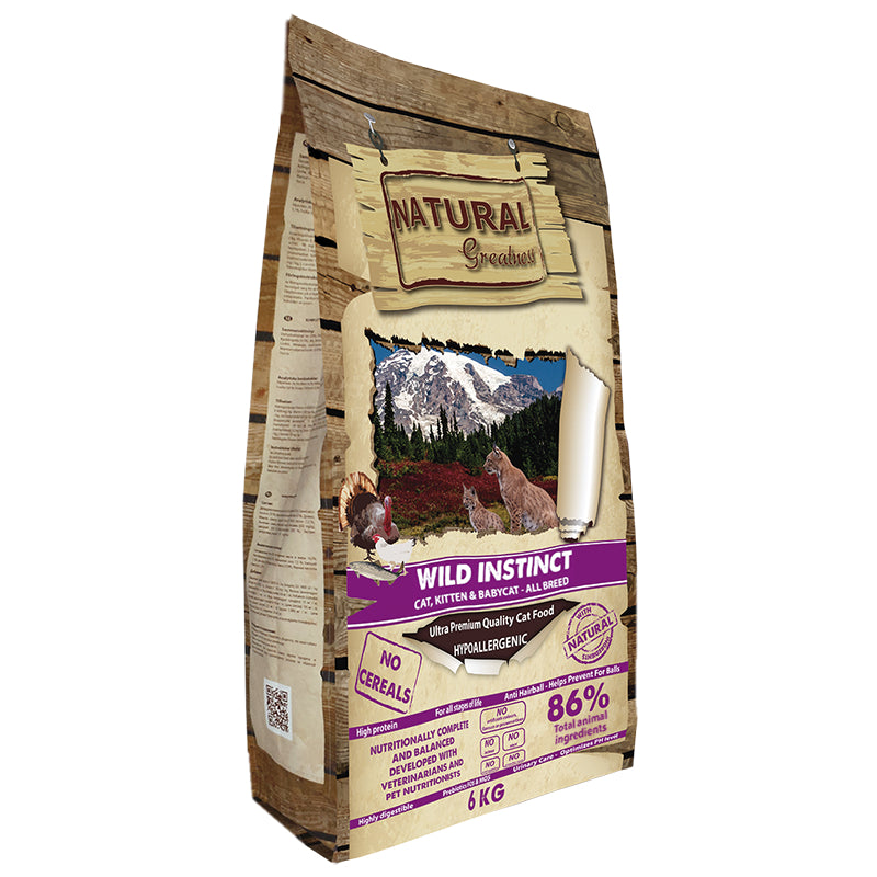 Hrana uscata pisici Natural Greatness C354, 6kg, hipoalergenica, 41% proteine image 0