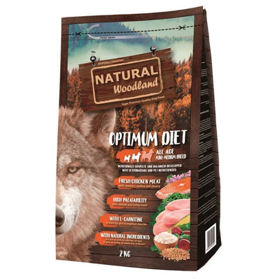 Hrana caini Natural Woodland deshidratata mici medii, 2 kg
