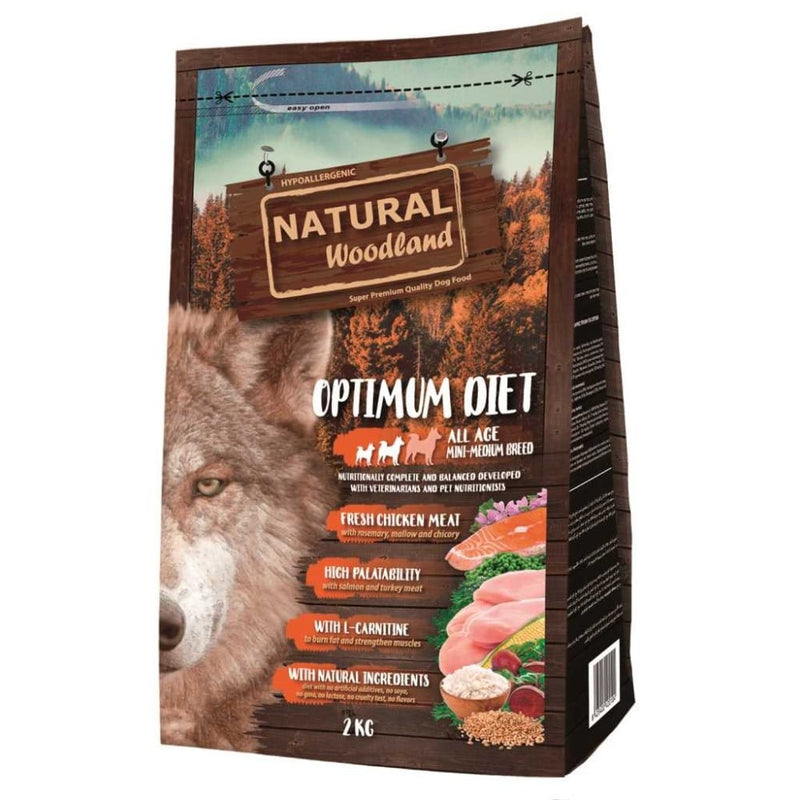 Hrana caini Natural Woodland 90936, 2kg, carne deshidratata, 28% proteina, caini mici si medii image 0