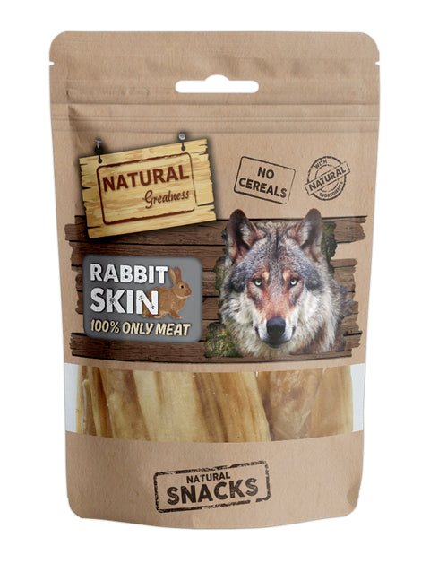 Recompensa Caini Natural Greatness OM SNACK, piele iepure, monoproteica, hipoalergenica, 70g image 0