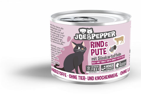 Hrana umeda pisici Joe &amp; Pepper C341, vita 60.2%, curcan 35.8%, fara aditivi, 200g image 0