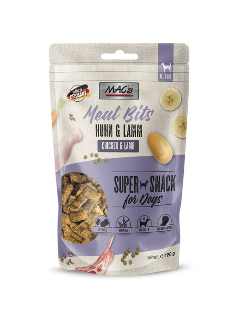 Recompense Caini MAC's Meat Bits C433, pui miel, 82.5% carne, 120g, 34% proteine image 0