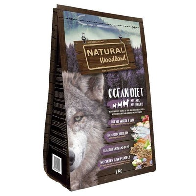 Hrana caini Natural Woodland ton orez integral activi, 2 kg