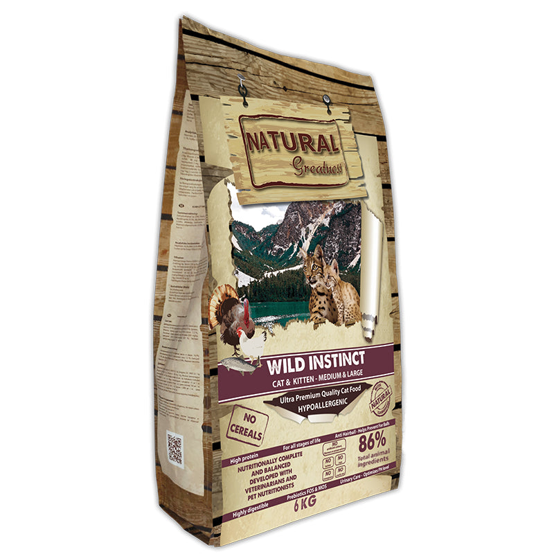 Hrana uscata pisici Natural Greatness ASC31WI06, Wild Instinct, 6kg, hipoalergenica, pui curcan image 0