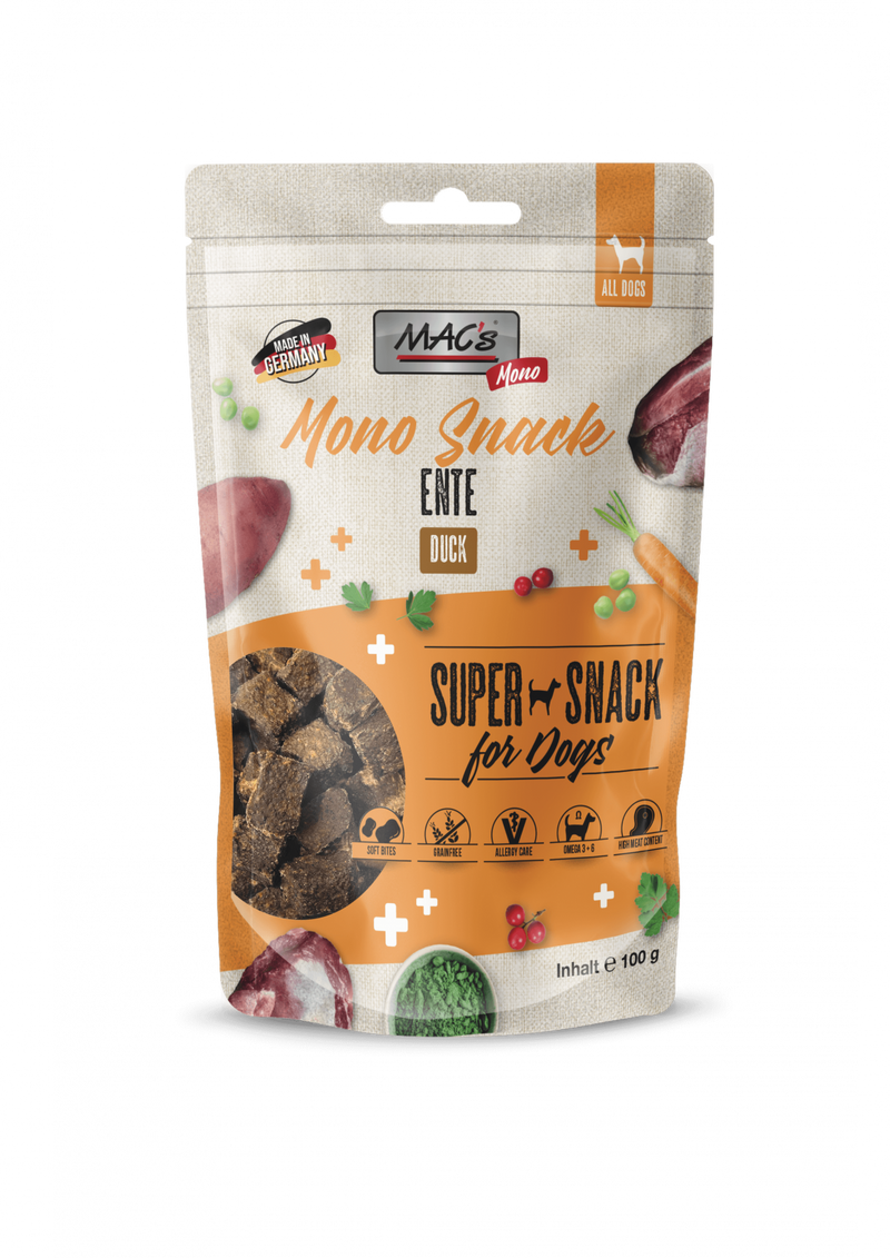 Snack-uri caini MAC's MONO 9616, 65% rata, dieta excludere, 100g, caini alergici image 0