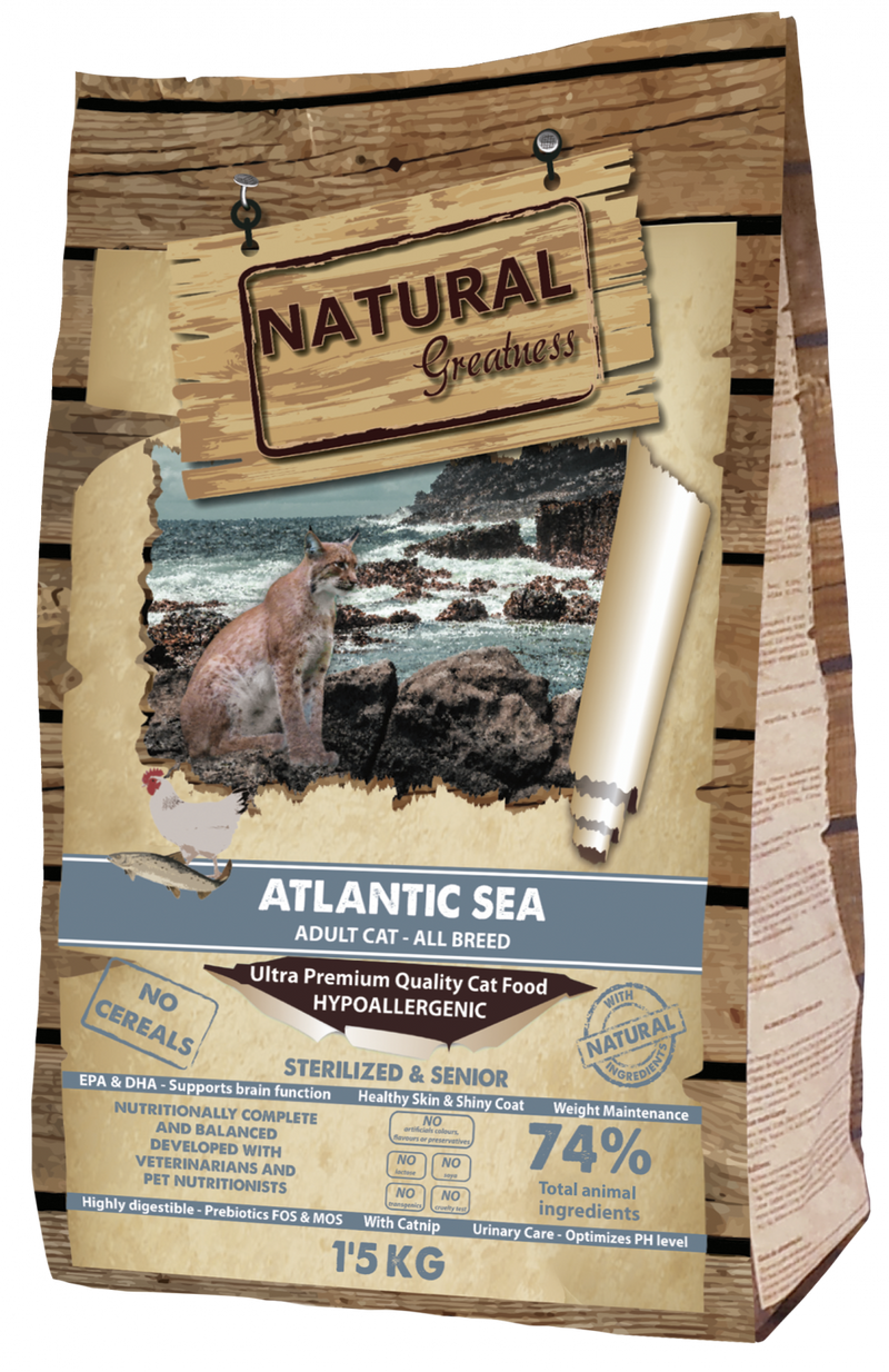 Hrana uscata pisici Natural Greatness, somon 40%, hipoalergenica, fara cereale, 1.5 kg image 0
