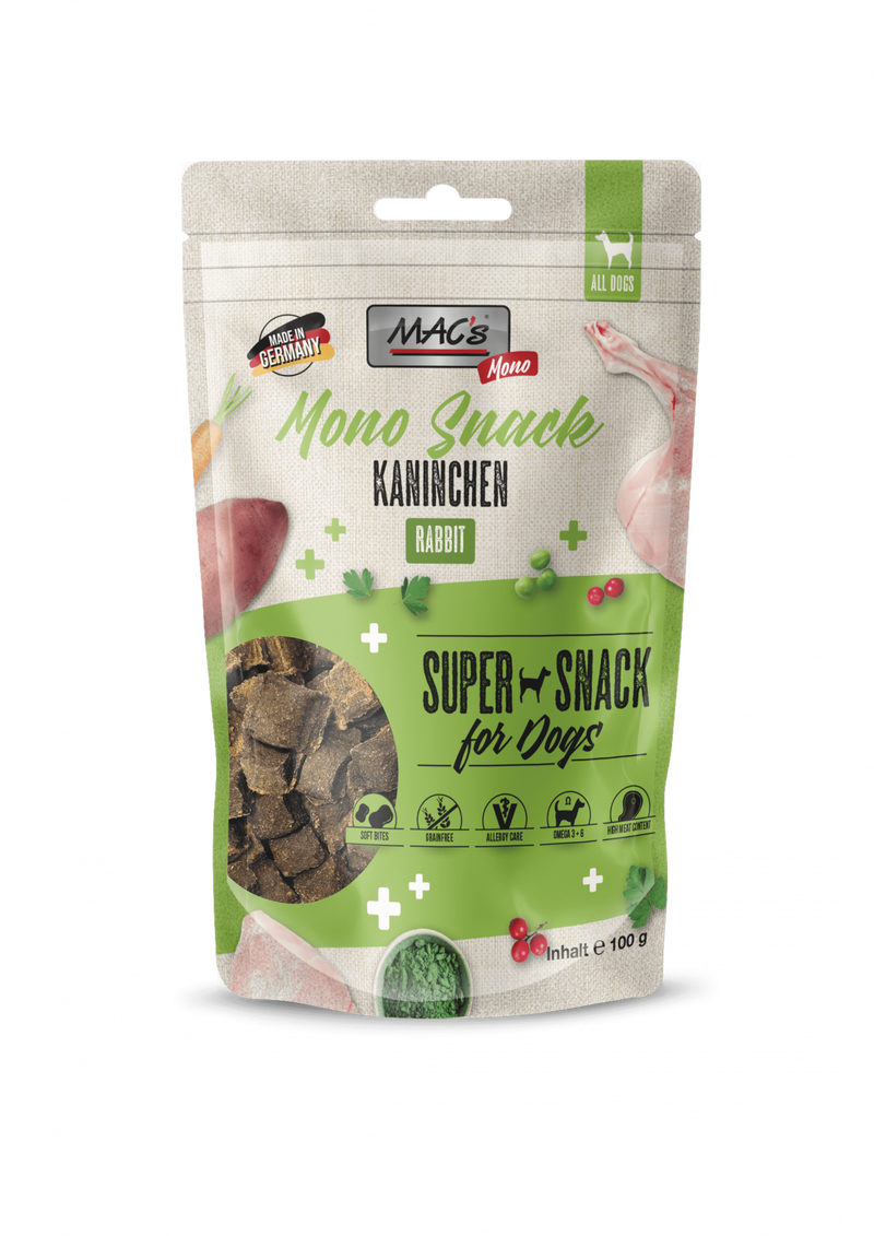 Recompense caini MACs C432, iepure 80.75% carne, 35% proteine, 100g image 0