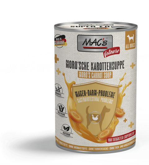 Supa umeda caini MAC's Dog Vetcare 400g, morcovi proaspeti, psyllium, fara aditivi image 0