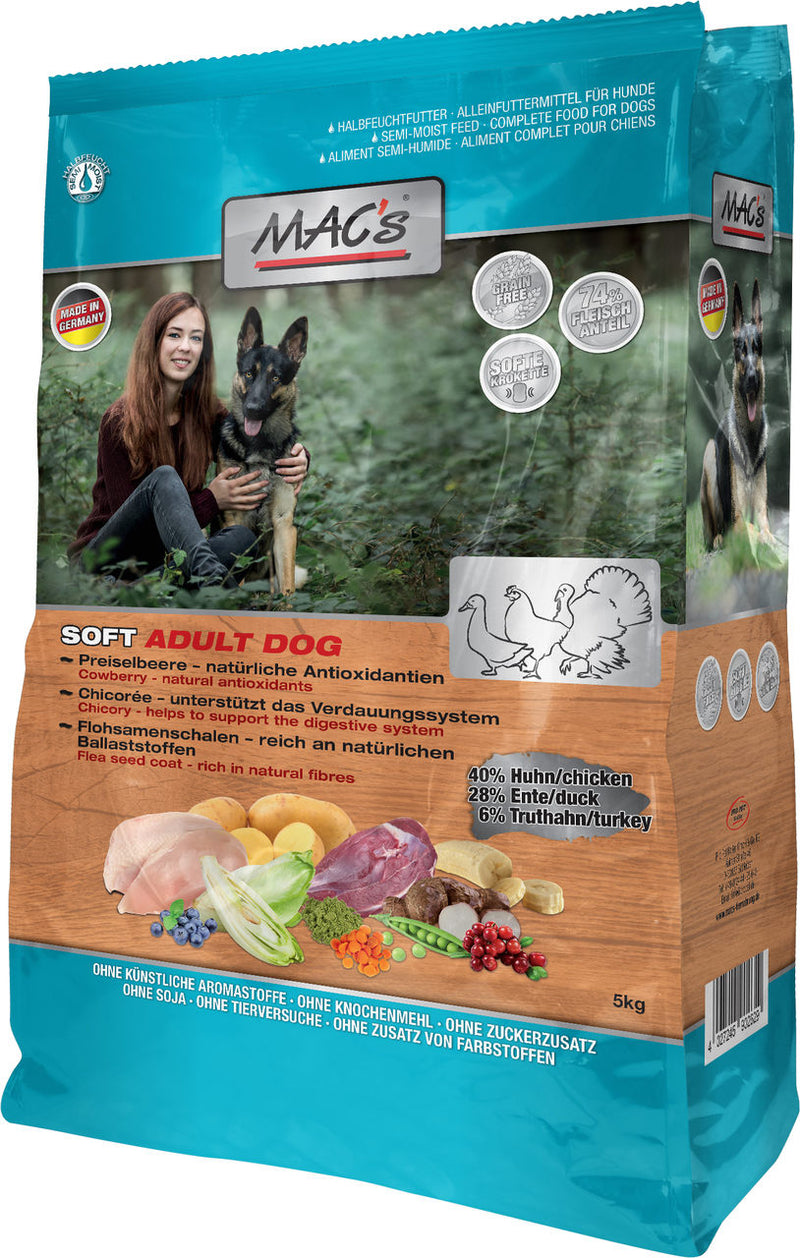 Hrana uscata caini MAC's Dog Soft C536, pui rata curcan, 27% proteine, 16% grasimi, 1.5 kg image 0
