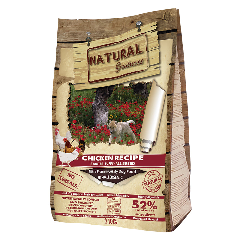 Hrana uscata caini Natural Greatness ASK11PU02, hipoalergenica, fara cereale, 32% proteine, pui, 2kg image 0