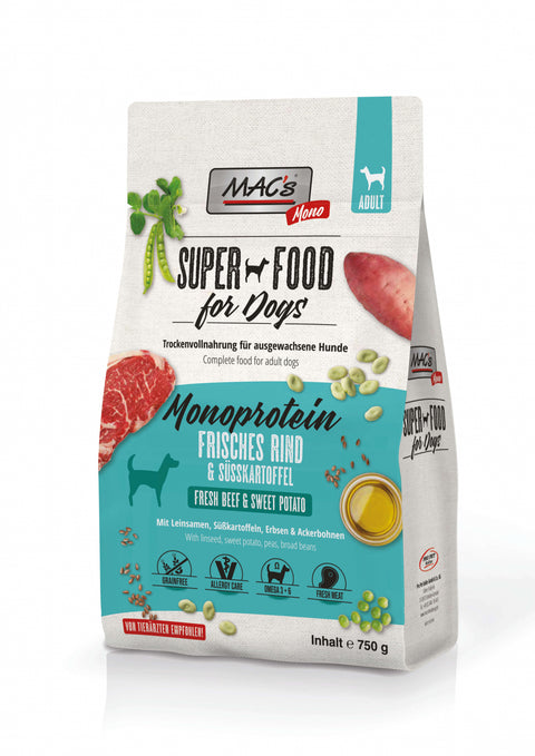 Hrana uscata caini MAC's Dog Mono Fresh Beef, vita, 28% proteine, fara cereale, 750g image 0