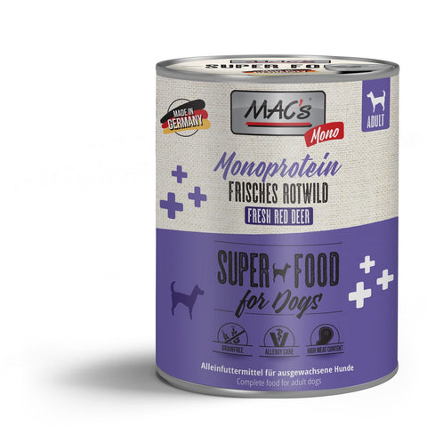 Hrana umeda caini MACs Dog Mono, cerb rosu, 800g, fara cereale, proteina 11.1% image 0