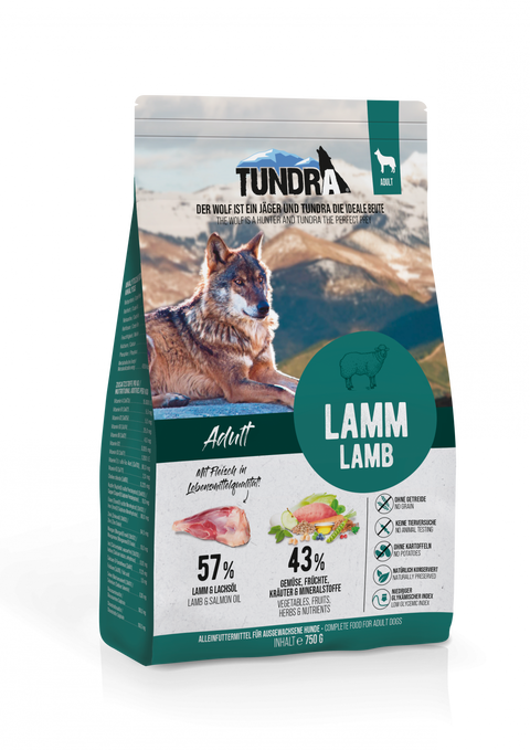 Hrana uscata caini TUNDRA 16134, miel 57%, 32% proteina, fara cereale, 750g image 0