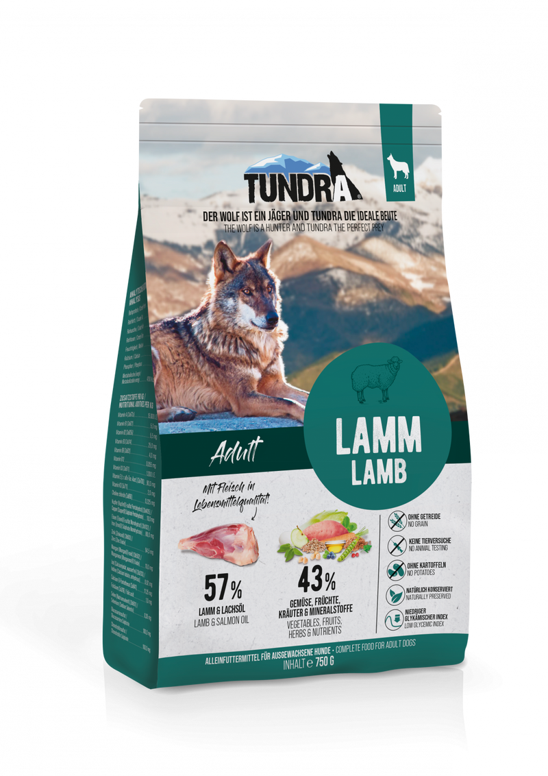 Hrana uscata caini TUNDRA 16134, miel 57%, 32% proteina, fara cereale, 750g image 0