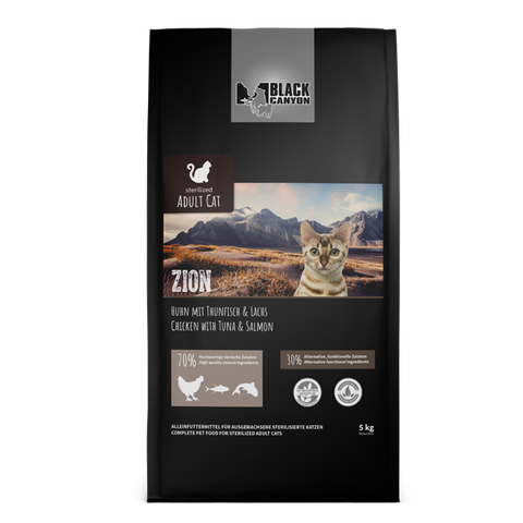 Hrana uscata pisici BLACK CANYON Cat Sterilised Zion Chicken, 1,5 kg