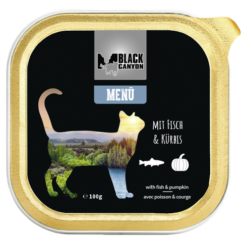 Black Canyon Cat Beef and Fish with Pumpkin 100g (Vita, peste si dovleac)