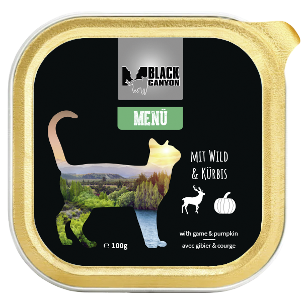 Black Canyon Cat Beef and Venison with Pumpkin 100g (Vita, vanat si dovleac)