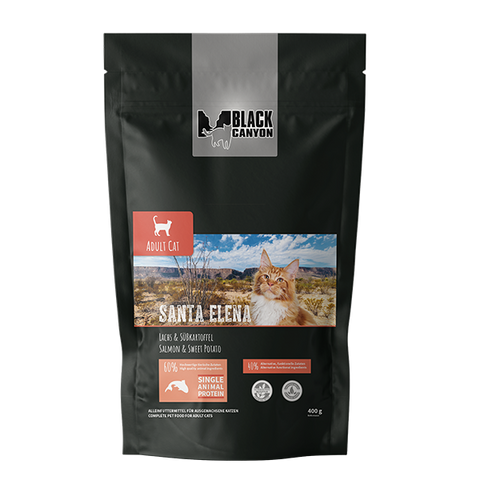 Hrana uscata pisici BLACK CANYON Cat Santa Elena Salmon, 400 g
