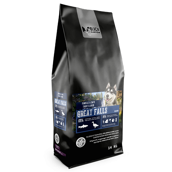 Black Canyon Dog Great Falls Trout and Duck 14KG - (Pastrav si Rata)