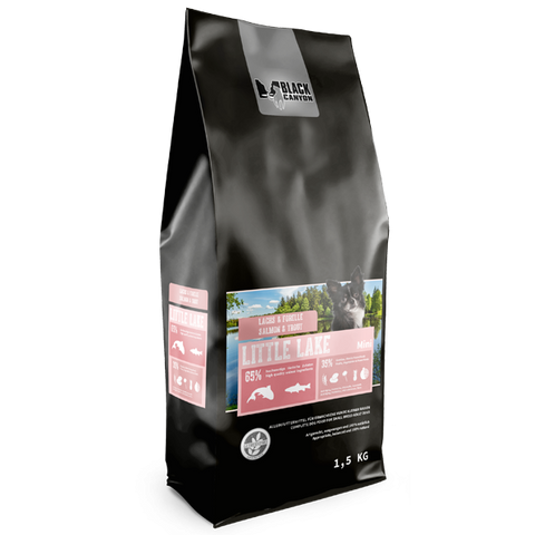 Hrana uscata caini BLACK CANYON Somon si Pastrav, 1,5 kg
