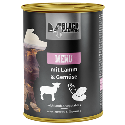 Hrana umeda caini BLACK CANYON Dog MENU Beef Lamb, 400 g