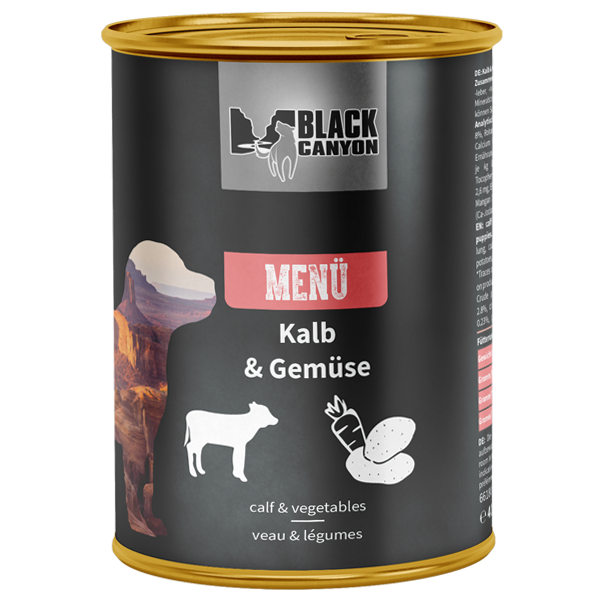 Black Canyon Dog Puppy Menu Veal and Vegetable 410g - Hrana umeda (Vitel si Legume)