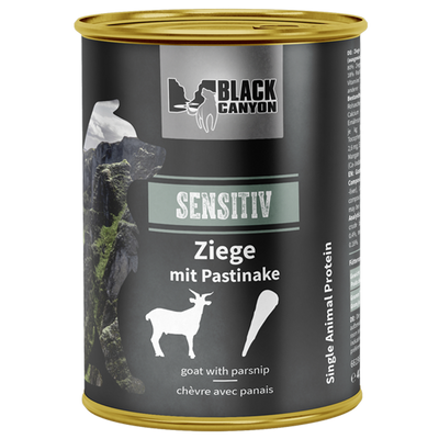 Hrana umeda caini BLACK CANYON Capra si Pastarnac, 400 g