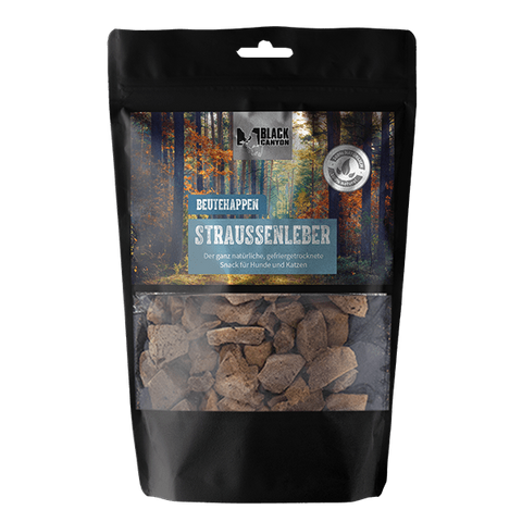 Recompense pisici BLACK CANYON Prey Bites Ostrich Liver, 50 g
