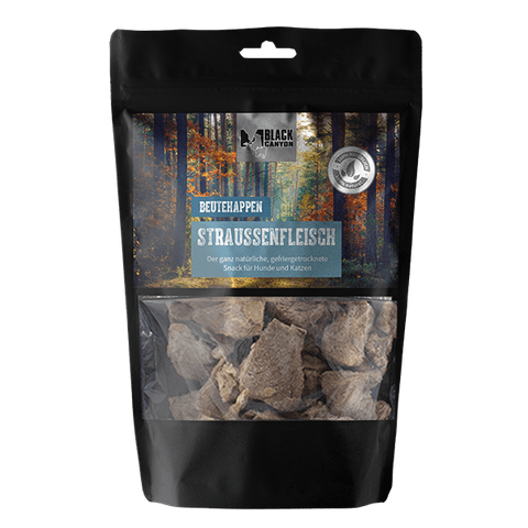 Recompense pisici BLACK CANYON Prey Bites Ostrich Meat, 50 g