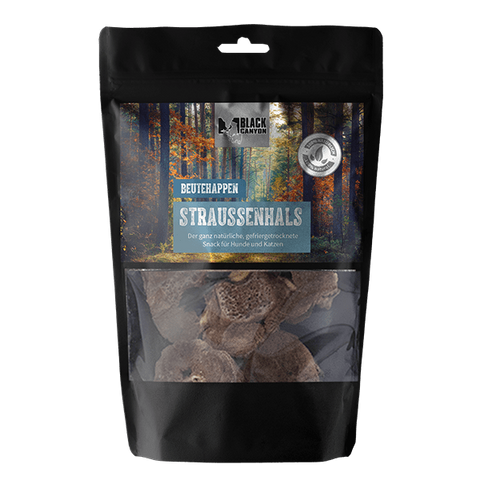 Recompense pisici BLACK CANYON Prey Bites Ostrich Neck, 75 g