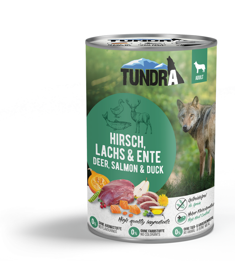 Hrana caini TUNDRA C1049, caprioara somon rata, fara aditivi, 400g, fara gluten image 0