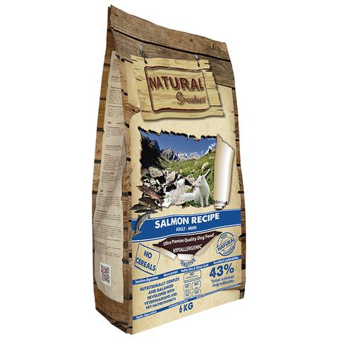 Hrana caini Natural Greatness Somon 6kg, hipoalergenica, monoproteica, rase mici si mijlocii image 0