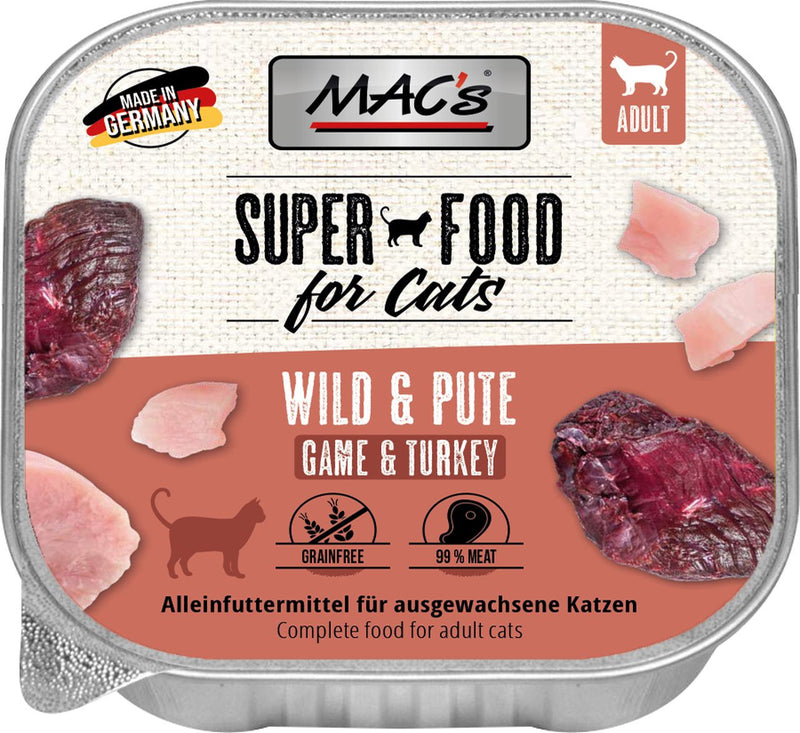 Hrana Umeda Pisici MACs Cat Game Curcan 100g, cu vanat, fara conservanti, taurina image 0