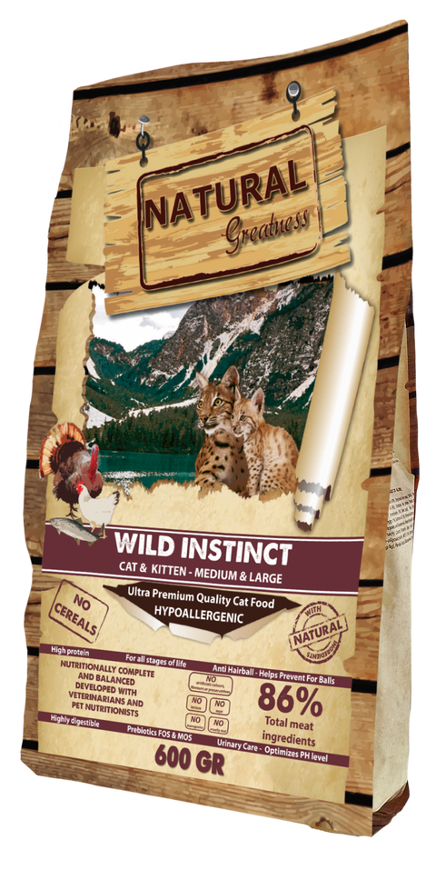 Hrana pisici Natural Greatness WILD INSTINCT ASC31WI6B, hipoalergenica, fara cereale, 40% pui, 600g image 0